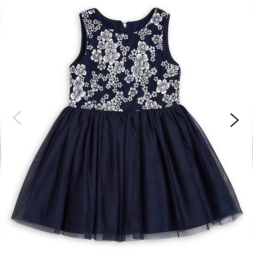 BNWT Pippa & Julie Little Girl's Embroidered Floral Tutu Dress